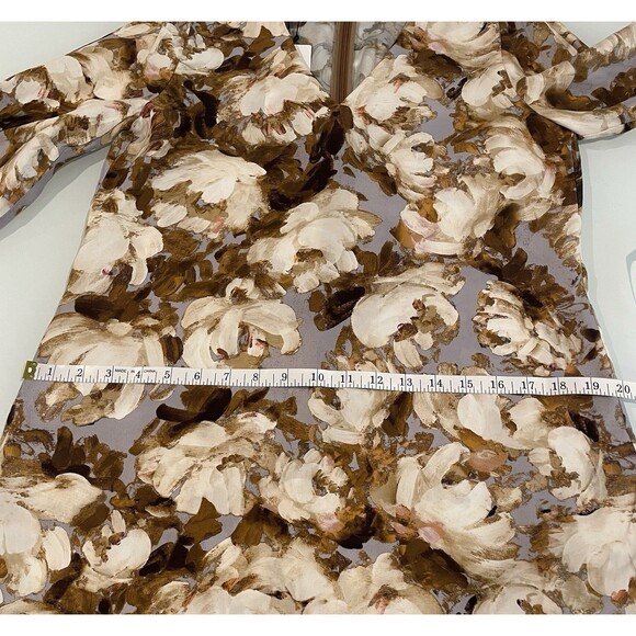 New Retail $398 Lafayette 148 Kenna Print Silk Blouse - Size P - Picture 10 of 12